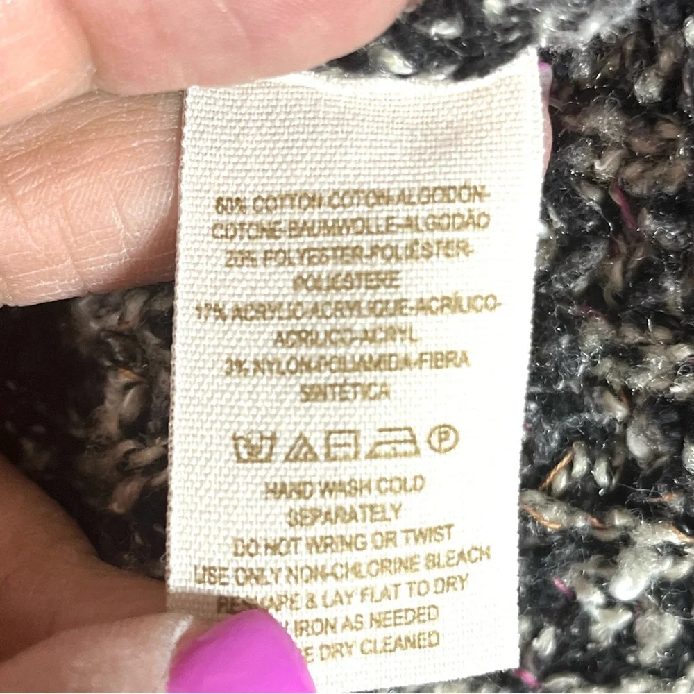 Free People Ribbed Knit Asymmetrical Zipper Moto Jacket Size Medium - Picture 8 of 8